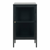 Črna vitrina Unique Furniture Carmel, višina 85 cm