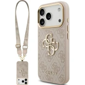 Guess OVITEK GUESS 4G VELIK KLASIČNI LOGO VELIK PAŠČEK S KOVINSKIMI GUMBMI ZA IPHONE 17 PRO
