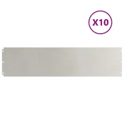 Vidaxl vidaXL Obrobe za trato 10 kosov 25 x 103 cm nerjaveče jeklo