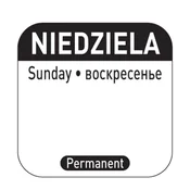 Hendi Nalepke za varnost hrane na posode za večkratno uporabo Niedziela PL RU EN 1000 kosov Hendi 850138