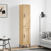 Vidaxl Visoka omara sonoma hrast 34,5x34x180 cm inženirski les