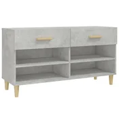 Vidaxl Omarica za čevlje siva 102x35x55 cm inženirski les