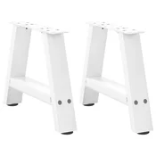 Noge za klub stolic A-oblika 2 kom Bijele 40 x (30-31) cm Celik