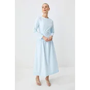 Trendyol Modest Ženska haljina Tctss26Eb00043, Svetloplava