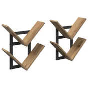 vidaXL PrFloating Shelf 2 pcs Artisan hrast 43 x 15 x 47 cm