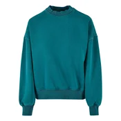Womens Oversized Stone Washed Crewneck Watercolor