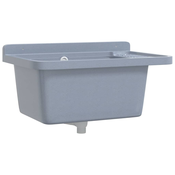 MAISON CHIC Stenski Umivalnik - Kopalna umivalnik - Lavabo siv 60x40x28 cm smola, (21684952)