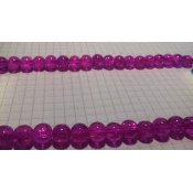 Ispucale staklene perle kugla 8 mm lila