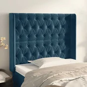 vidaXL vidaXL Vzglavje z ušesi temno modro 103x16x118/128 cm žamet, (20793145)