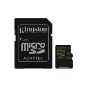 KINGSTON memorijska kartica Kingston SD MICRO 64GB HC +ad UHS-I U3