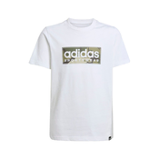 Adidas Majica zd decake B Camo Lin JX6871, Okrugli izrez, Bela