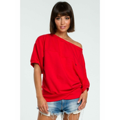 BeWear Ženska bluza Pangi B079 rdeča S/M