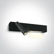 ZIDNA SVJETILJKA LED 3+6W 480lm 3000K CRNA 30CM LIJEVA