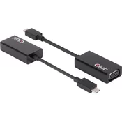 club3D USB / VGA Adapter [1x Muški konektor USB-C™ - 1x Ženski konektor VGA] Crna club3D