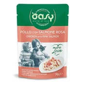 OASY More Love Piščanec z lososom - mokra hrana za mačke - 70g