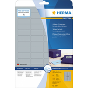 Herma etikete 45,7X21,2 A4/48 1/25 srebrna ( 02H4097 )