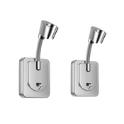 INF Adjustable No-Drill Shower Head Holder 2-Pack — Universal 4/5 Connector Silver, (5000158277)