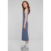 Womens Long Rib Dress Blue