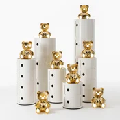 Namizna svetilka Kartell Toy LED, zlata - spalnica - Dizajn - zlato - Plastika