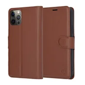 Etui Techsuit Leather Folio za iPhone 12 Pro - rjav