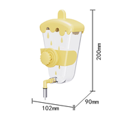 INF Ice Cream Nipple Bird Waterer - Navpično pitje, čisto in enostavno Yellow, (5000124265)