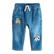 Next Kavbojke rjava/črna/črn denim/bela