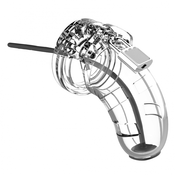Shots ManCage Model 15 Chastity 3.5 Cage with Silicone Urethal Sounding