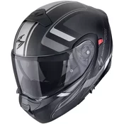 Modularna motociklisticka kaciga Scorpion EXO-930 EVO ARDENS mat crno-srebrna
