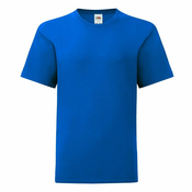 Blue childrens t-shirt in combed cotton Fruit of the Loom