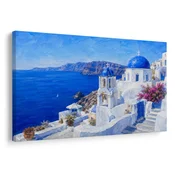 Slika modre kupole Santorinija - 30x20