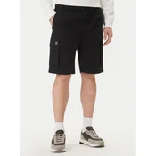 Calvin Klein Jeans Kratke hlače iz tkanine LV04RB618G Črna Regular Fit