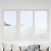 Greatstore Okenska folija 2 kosa matirana vzorec zvezd PVC
