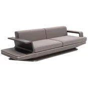 Casa Padrino luxury sofa gray/silver 290 x 94 x H. 76 cm - Living room sofa - Hotel sofa - Living room furniture - Living room furnishings - Hotel furniture - Luxury furniture