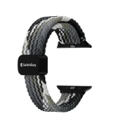 SWITCHEASY Apple Watch nylon sat remen S4-S9 42/44/45/49mm crna i siva
