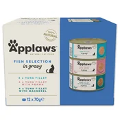 Ekonomicno pakiranje Applaws Cat u umaku 48 x 70 g - Izbor s ribom (3 vrste)