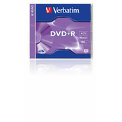 Verbatim DVD+R 4.7GB 16X 43497 Jawel Case Matt Silver 1/5 ( 556+JC/Z )