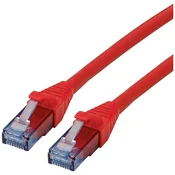 ROLINE Roline 21.15.2716 RJ45 omrežni kabel\, Patch kabel CAT 6a U/UTP 7.50 m rdeča 1 kos, (20420579)