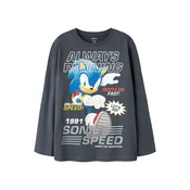 NAME IT Majica NKMatti Sonic modra / golobje modra / bela