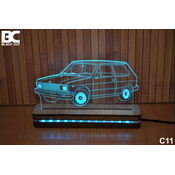 Black Cut 3D Lampa jednobojna - Yugo ( C11 )