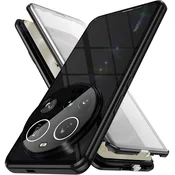 GS Ovitek za Xiaomi 15 Ultra, magnetno dvojno steklo, črn