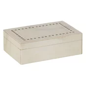 Decorative box Cream Golden Resin Copper 23 x 15 x 8 cm