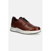Usnjene superge Ecco Gruuv Studio Derby rjava barva, 512314-50255