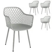 Homestar Vrtni komplet stolov 4 kosa 56x51x84 cm siva
