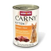 shumee Animonda Carny Kitten mokra hrana za mucke z govedino in perutnino 400 g pločevinka