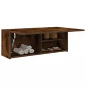 Vidaxl vidaXL Stenska kopalniška omarica dimljen hrast 80x25x30 cm