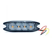 12W Strobe LED opozorilna lučka, homologacija ECE R65 - 15 načinov delovanja ORANŽNA
