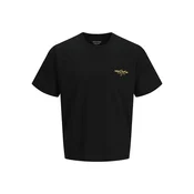 JACK & JONES Majica JORSALAMANCO rjava / pueblo / rumena / črna