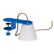 Modra namizna svetilka s steklenim senčilom (višina 23 cm) Lure – Hübsch