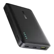 BASEUS ENERFILL FP21 hitna power banka, 2 x Type-C + USB priključka, 10.000 mAh, LED indikator, crna