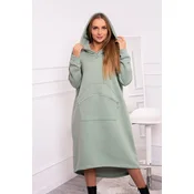 Insulated dress with hood dark mint